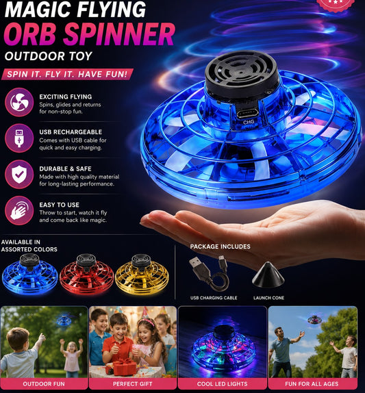 Magic Flying Orb Spinner Outdoor Toys（Assorted Color）